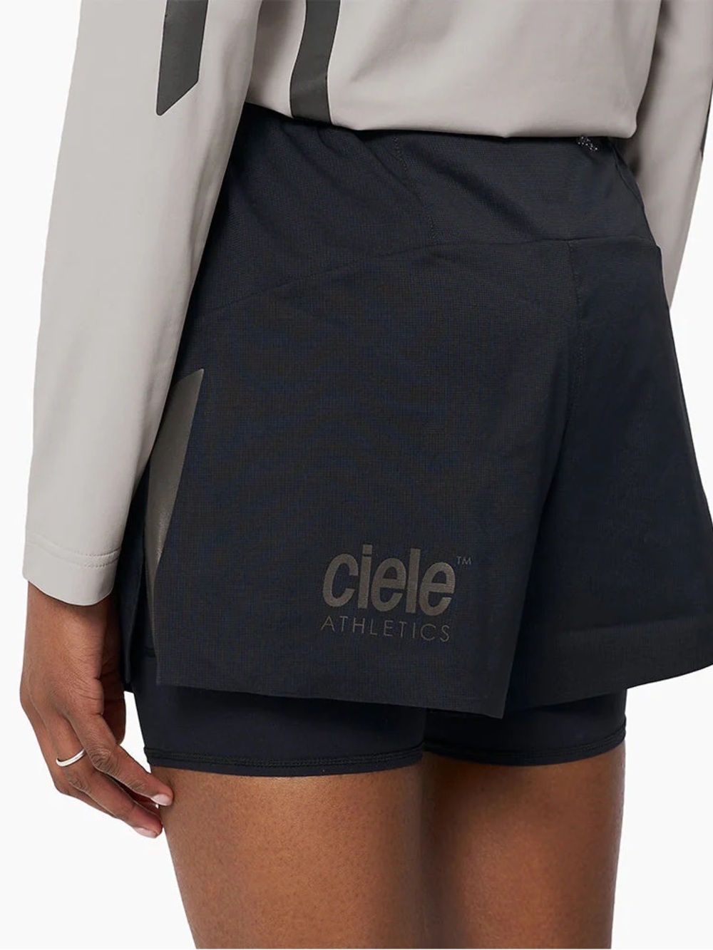Ciele DLYShort Women's Layered Athletic Running Shorts in Color Nite Rite